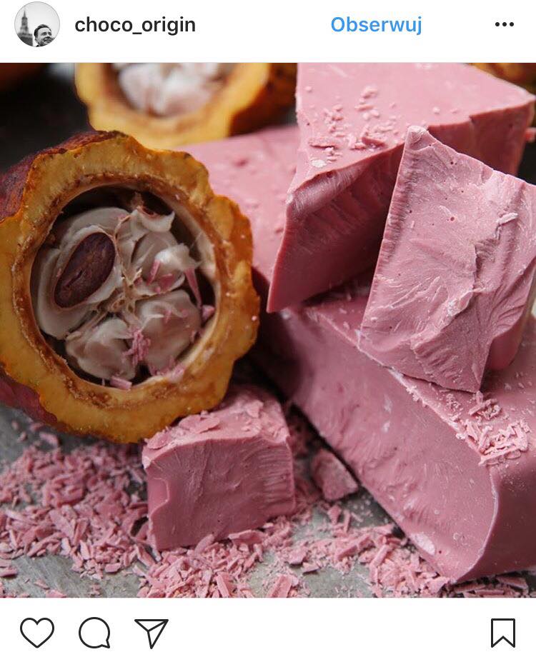 Różowa czekolada/ printscreen instagram @choco_origin